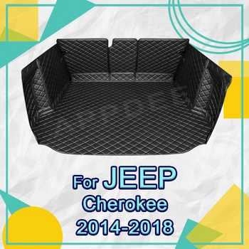 Auto Teljes Lefedettség Csomagtartóban Szőnyeg JEEP Cherokee 5-Ülés 2014-2018 15 16 17 Autó fedezet Pad Belső Védő Kiegészítők