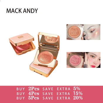 MACK ANDY 2 Színű Pirosítót Smink Paletta Piros Rouge Tartós Természetes Tejszín Arcát Kontúr Púder koreai Comsmetics Arcát Pír