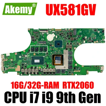 UX581GV Alaplap Az ASUS ZenBook Pro Duo UX581 UX581GW UX581G Laptop Alaplap W/I7-9750H I9-9980H RTX2060 16G/32G-RAM